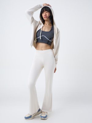 Studiofit Nuoflexx Cream Solid High-Rise Pants