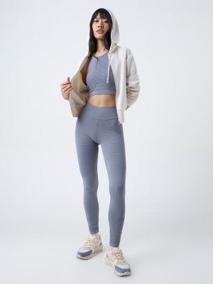 Studiofit Nuoflexx Dark Grey Textured High-Rise Leggings