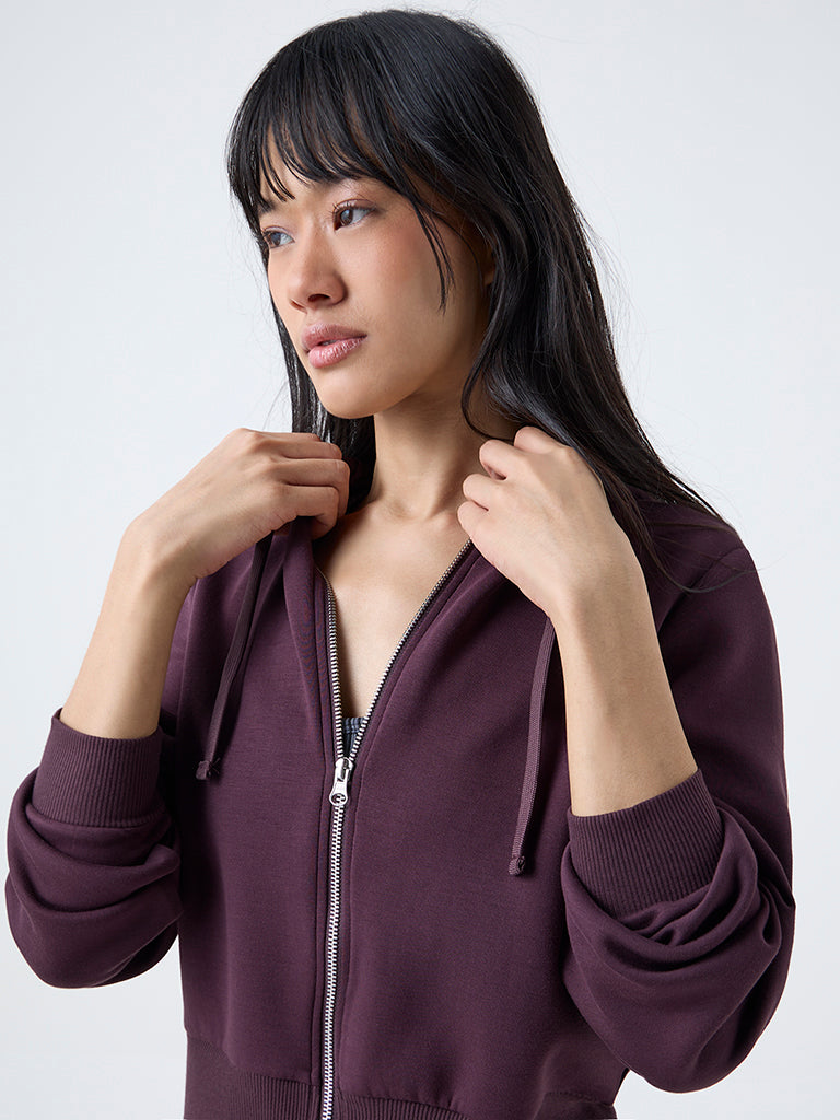 Studiofit Nuoflexx Burgundy Solid Jacket - Image 4