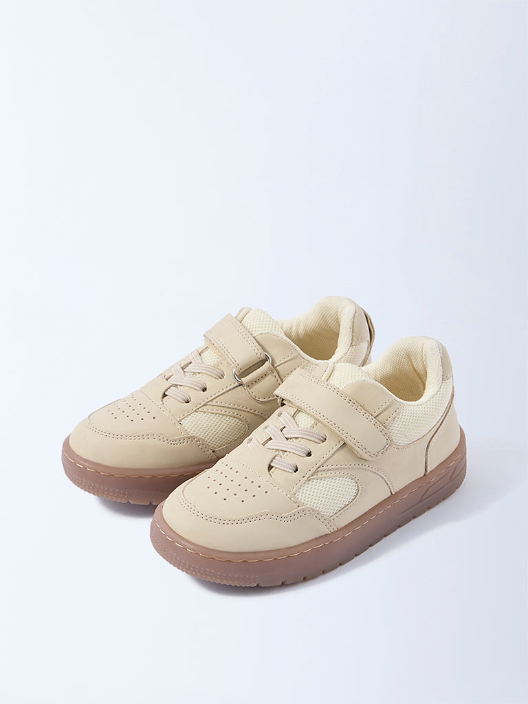 Yellow Beige Perforated Sneakers - Image 2