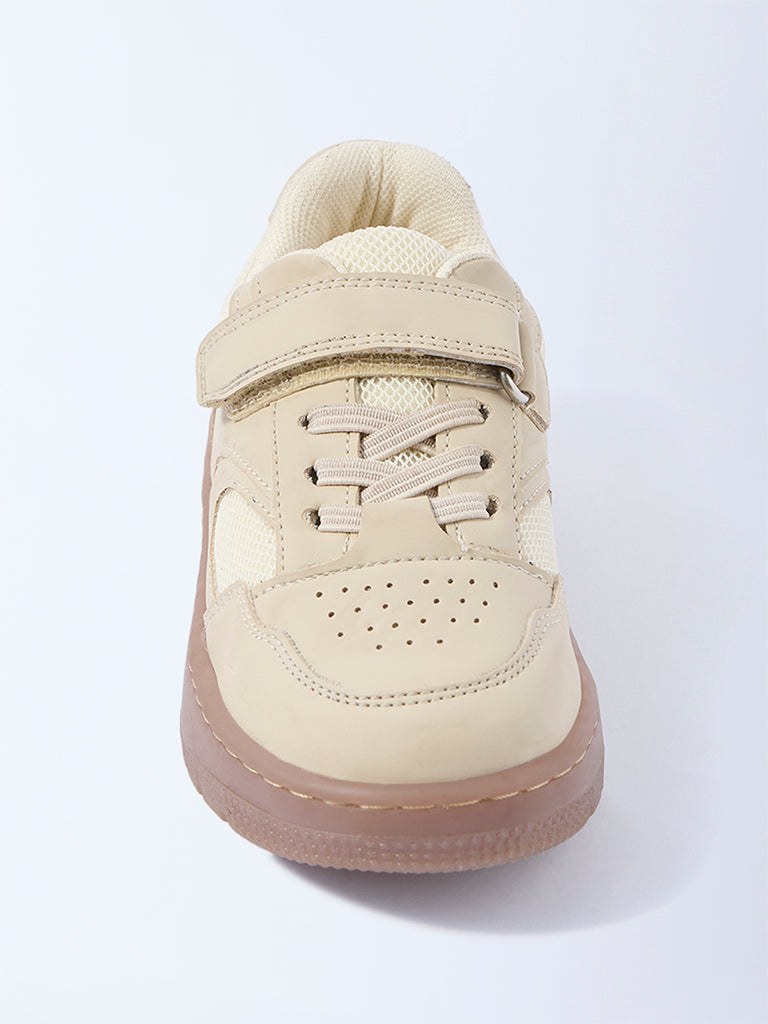 Yellow Beige Perforated Sneakers - Image 3