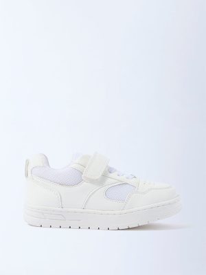 Yellow White Perforated Sneakers