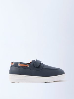 Yellow Navy Velcro Strap Shoes