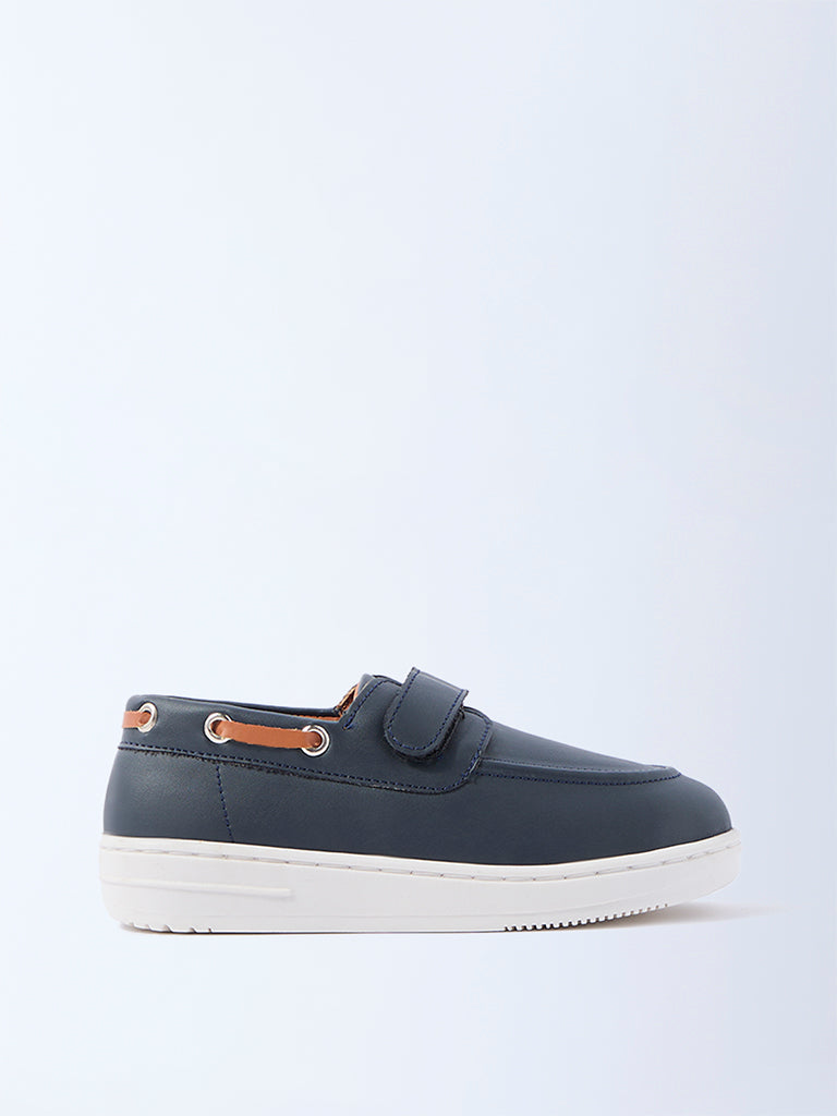 Yellow Navy Velcro Strap Shoes
