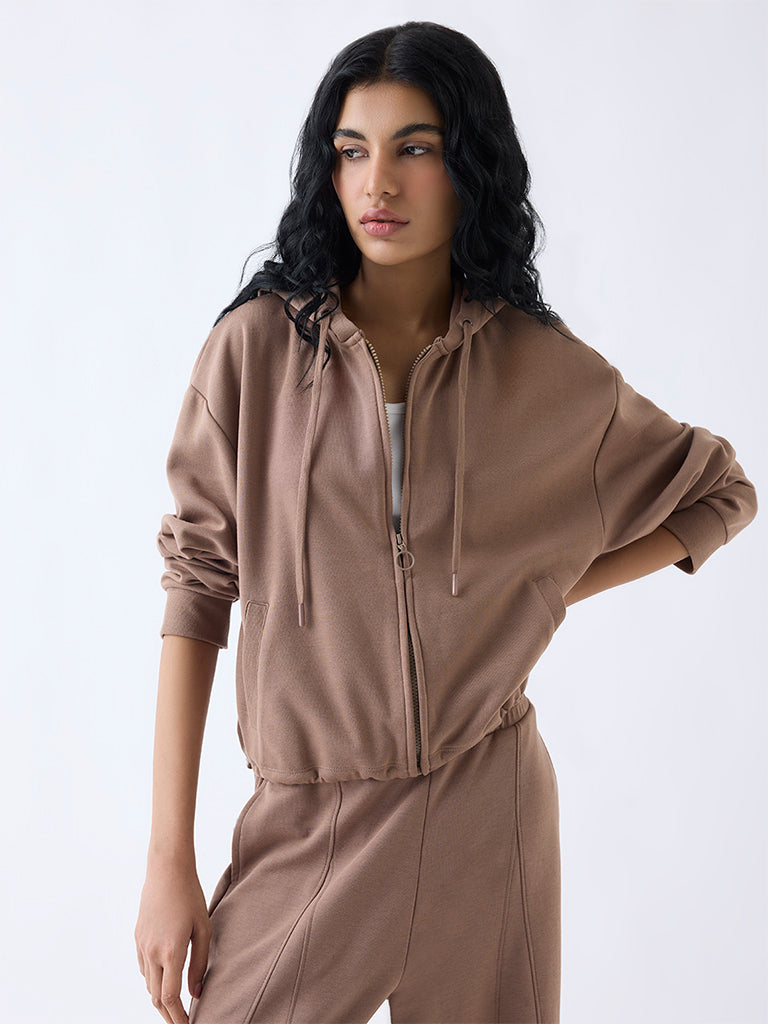 Studiofit Brown Solid Jacket