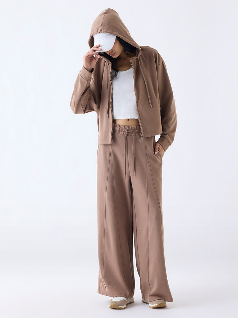 Studiofit Brown Solid Jacket - Image 2