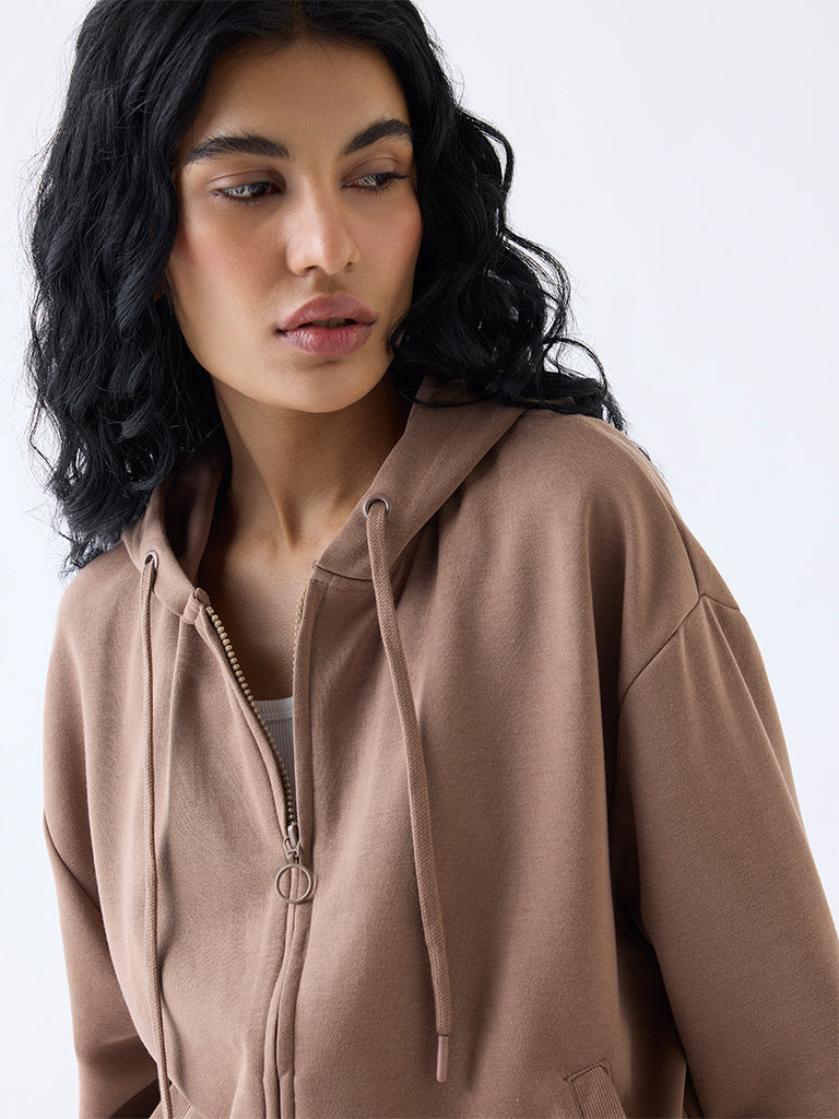 Studiofit Brown Solid Jacket - Image 3