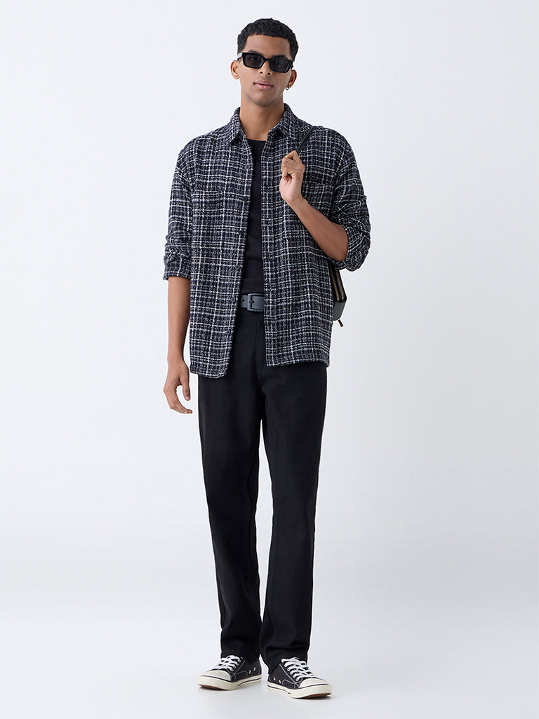 Nuon Black Relaxed-Fit Mid-Rise Jeans