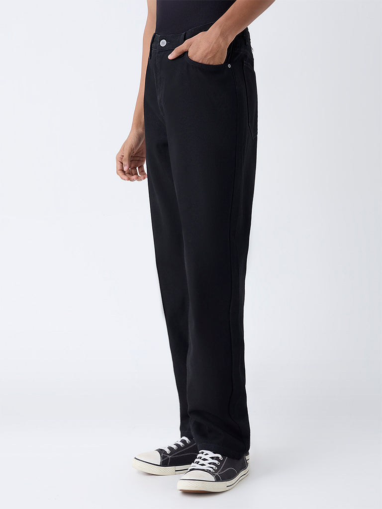 Nuon Black Relaxed-Fit Mid-Rise Jeans - Image 2