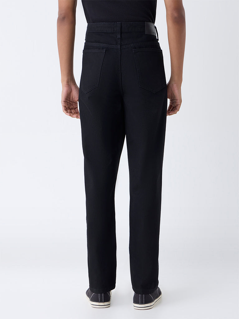 Nuon Black Relaxed-Fit Mid-Rise Jeans - Image 4