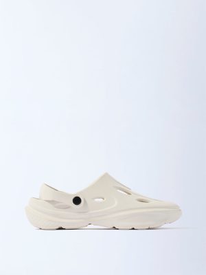 SOLEPLAY Ivory Perforated Clogs