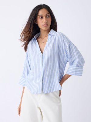 LOV Blue Striped Shirt