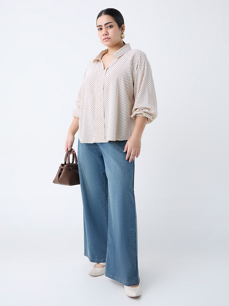 Gia Off-White Polka Dotted Blouse - Image 2