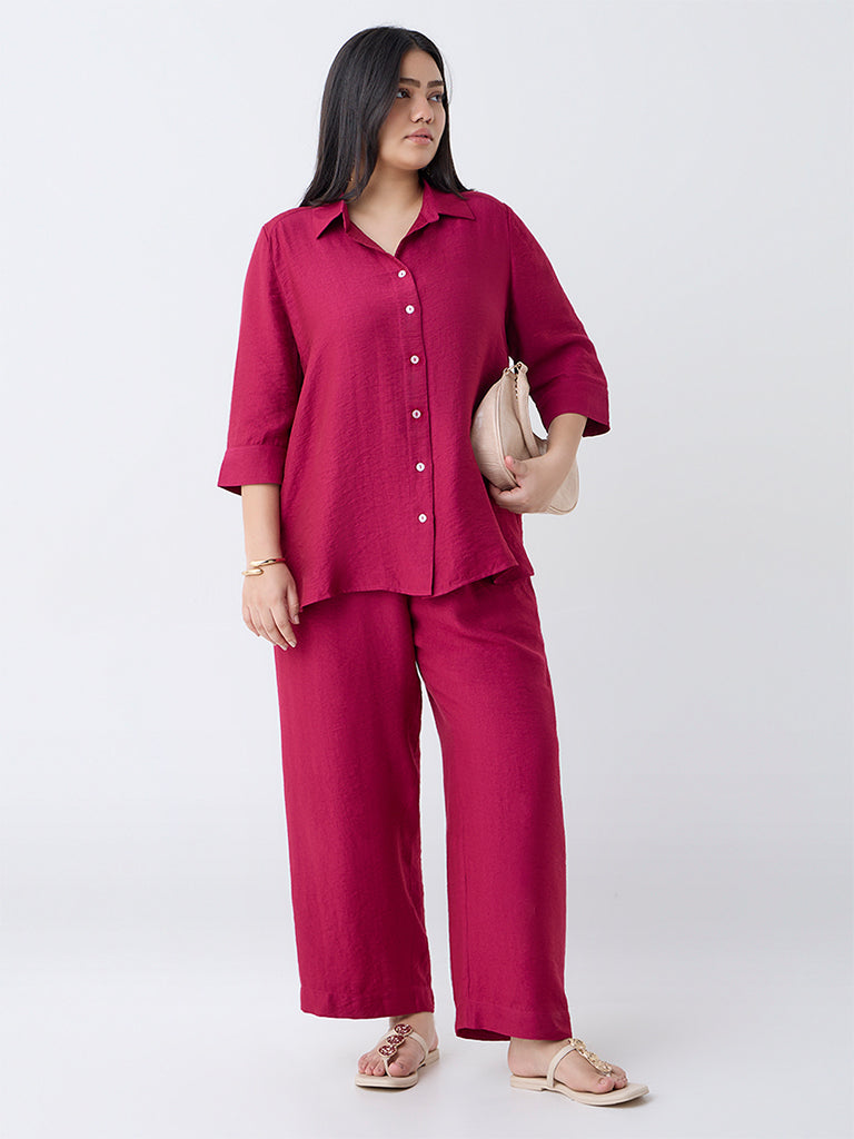 Gia Magenta Solid Shirt - Image 2