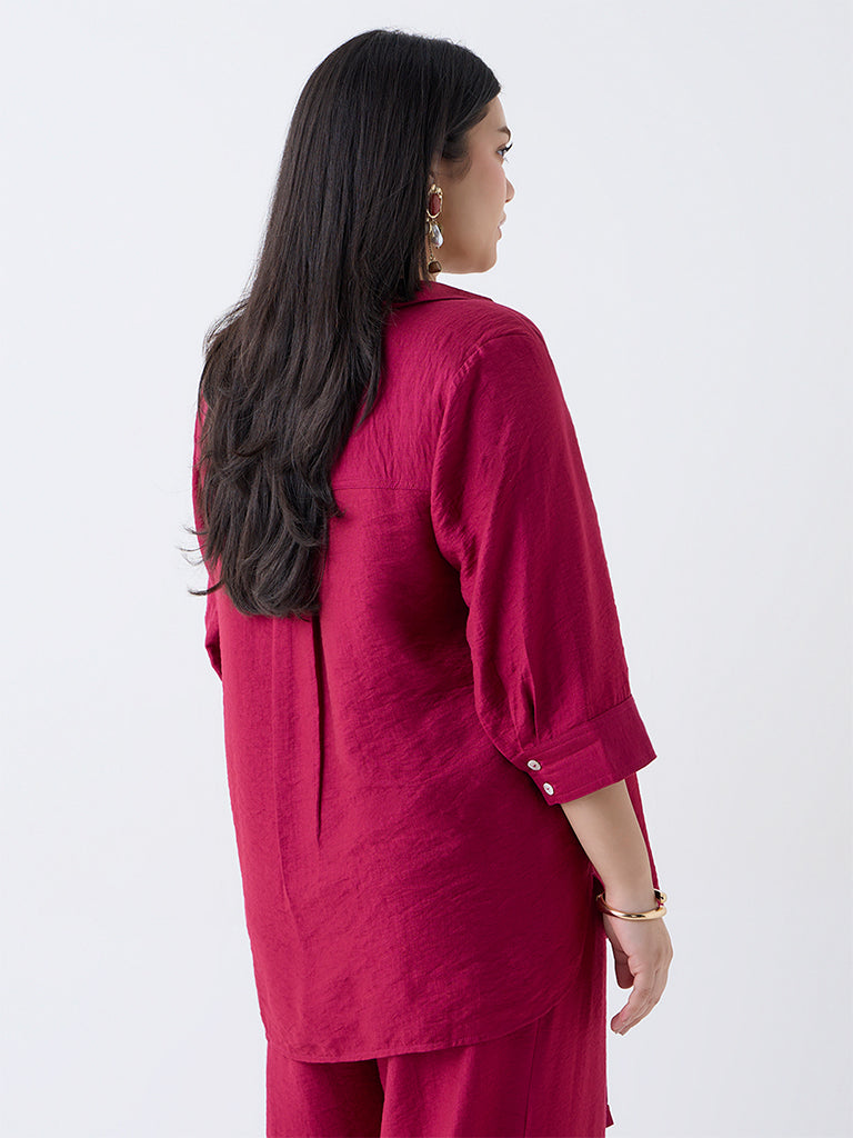 Gia Magenta Solid Shirt - Image 3