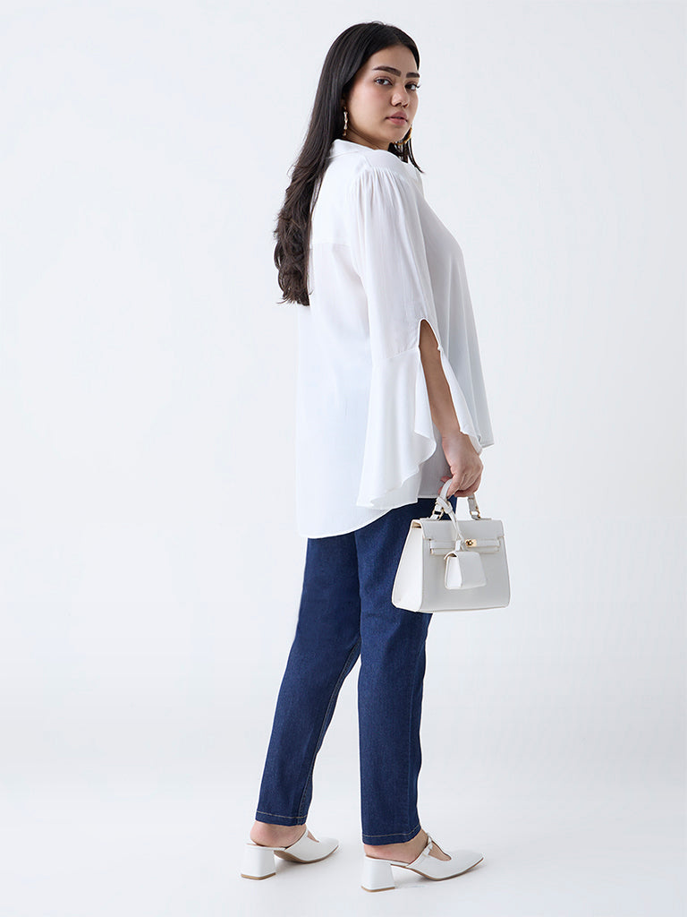 Gia Dark Blue Solid High-Rise Denim Jeggings - Image 4