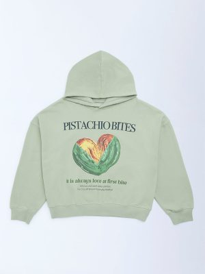 Y&F Kids Sage Printed Cotton-Blend Hoodie