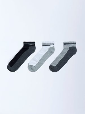 WES Lounge Grey Trainers Cotton-Blend Socks - Pack of 3