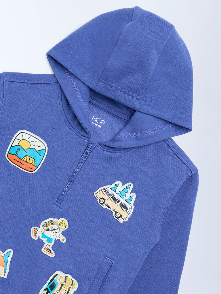 HOP Kids Lavender Cotton-Blend Hoodie - Image 4