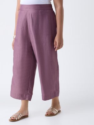 Diza Mauve Solid Pants