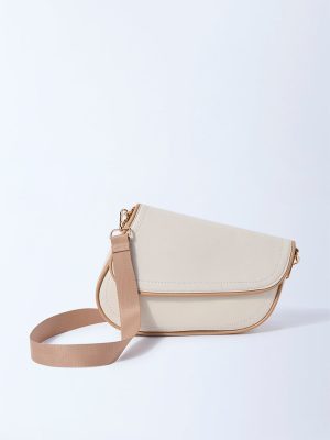 Westside Cream Asymmetric Sling Bag