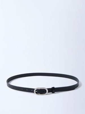 Westside Accessories Black Oval Buckle Belt