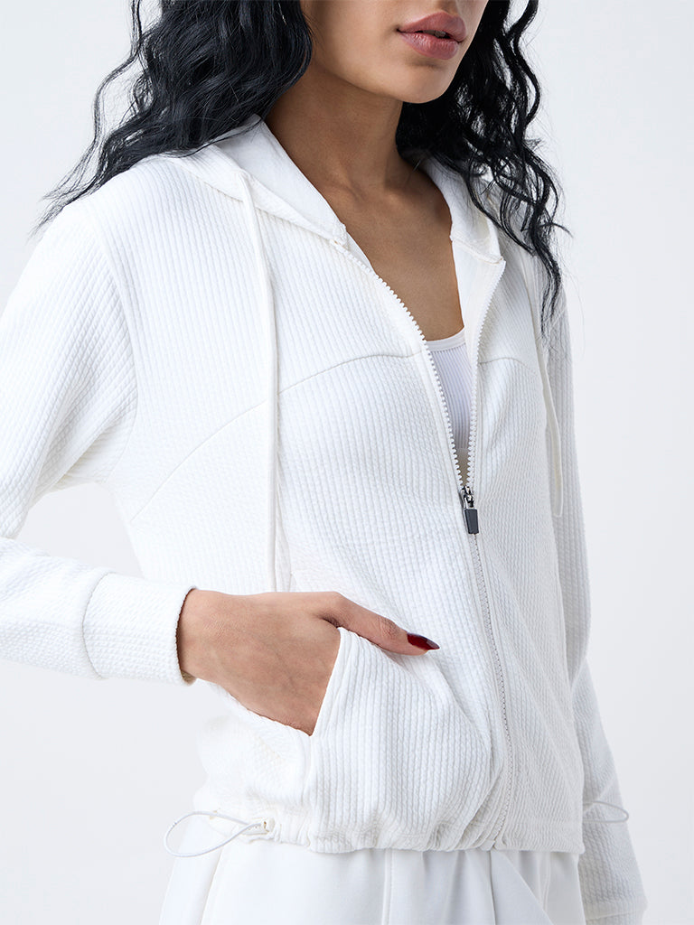Studiofit White Textured Jacket - Image 3