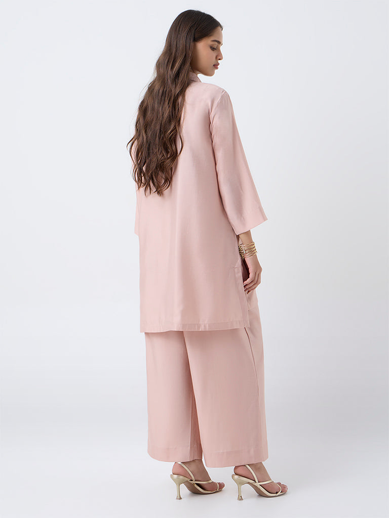 Vark Blush Pink Sequin Embellished Ethnic Set - Image 4