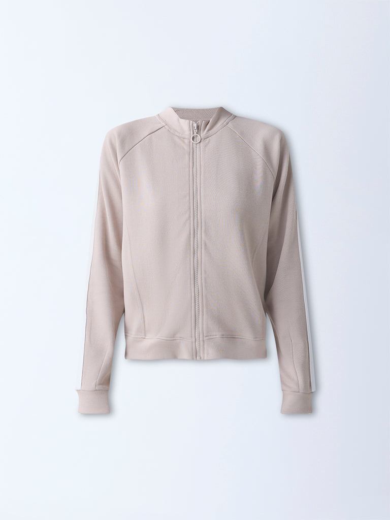 Studiofit Taupe Solid Jacket - Image 5
