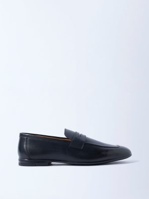SOLEPLAY Black Penny Leather Loafers