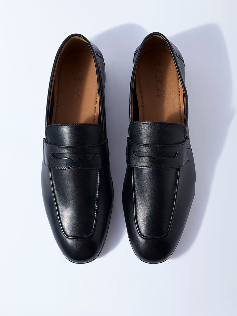 SOLEPLAY Black Penny Leather Loafers - Image 2