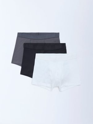 WES Lounge White Cotton Trunks - Pack of 3