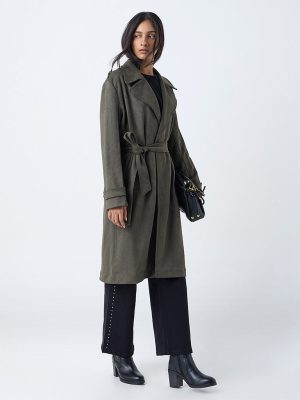 LOV Olive Suede Jacket with Belt