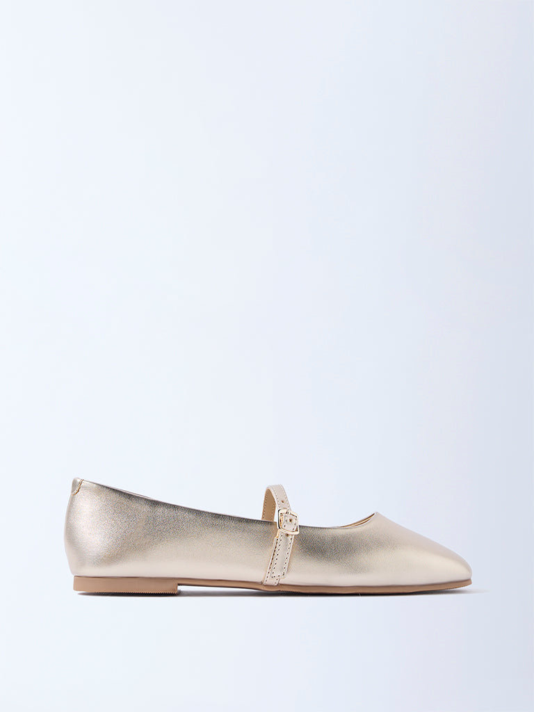 LUNA BLU Gold Solid Mary Jane Shoes - Exclusive - Image 2