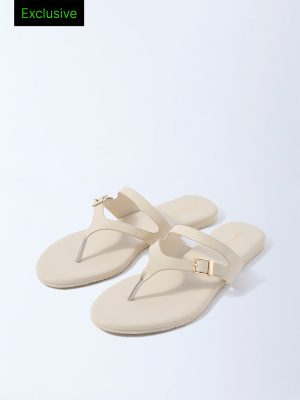 LUNA BLU Ivory Thong-Strap Sandals - Exclusive