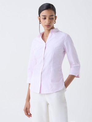 Wardrobe Pink Striped Shirt