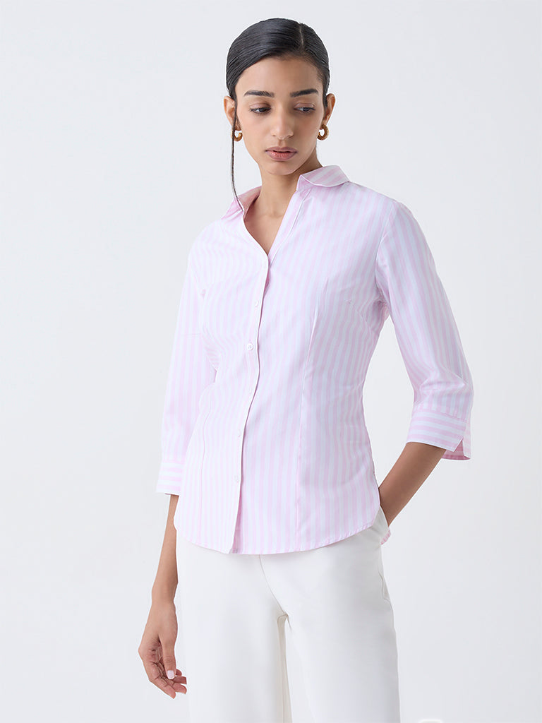 Wardrobe Pink Striped Shirt