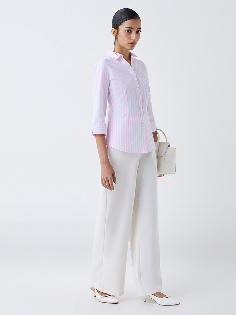 Wardrobe Pink Striped Shirt - Image 2