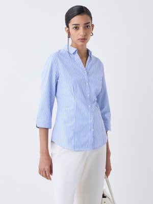 Wardrobe Blue Striped Shirt
