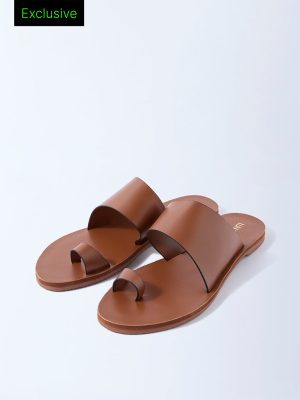 LUNA BLU Tan Toe-Ring Sandals - Exclusive