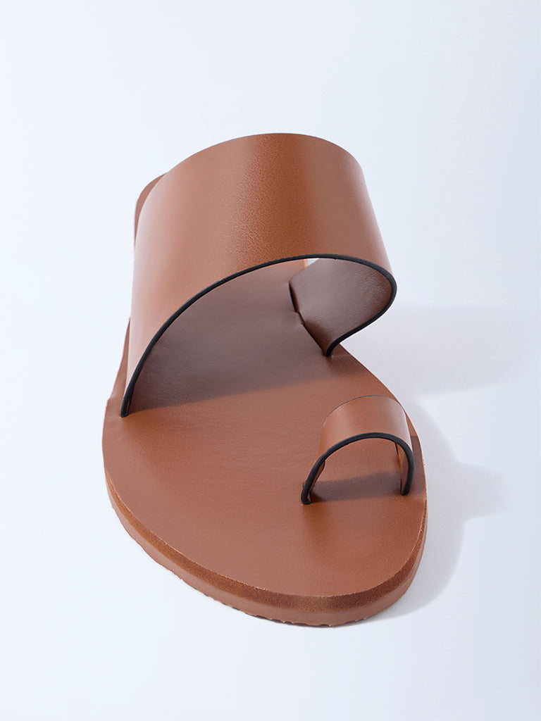 LUNA BLU Tan Toe-Ring Sandals - Exclusive - Image 3