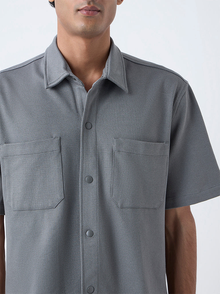 WES Casuals Dusty Green Relaxed-Fit Shirt - Image 4