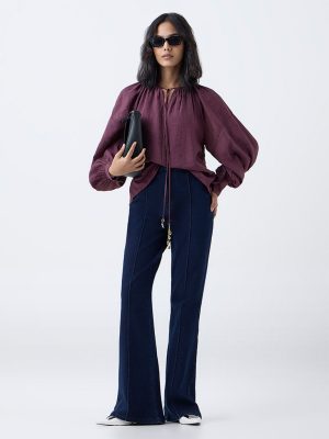 LOV Plum Cotton Top