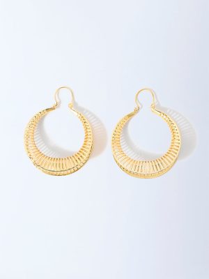 Westside Accessories Gold Statement Hoop Earrings