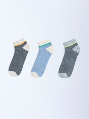 WES Lounge Multicolour Cotton-Blend Socks - Pack of 3