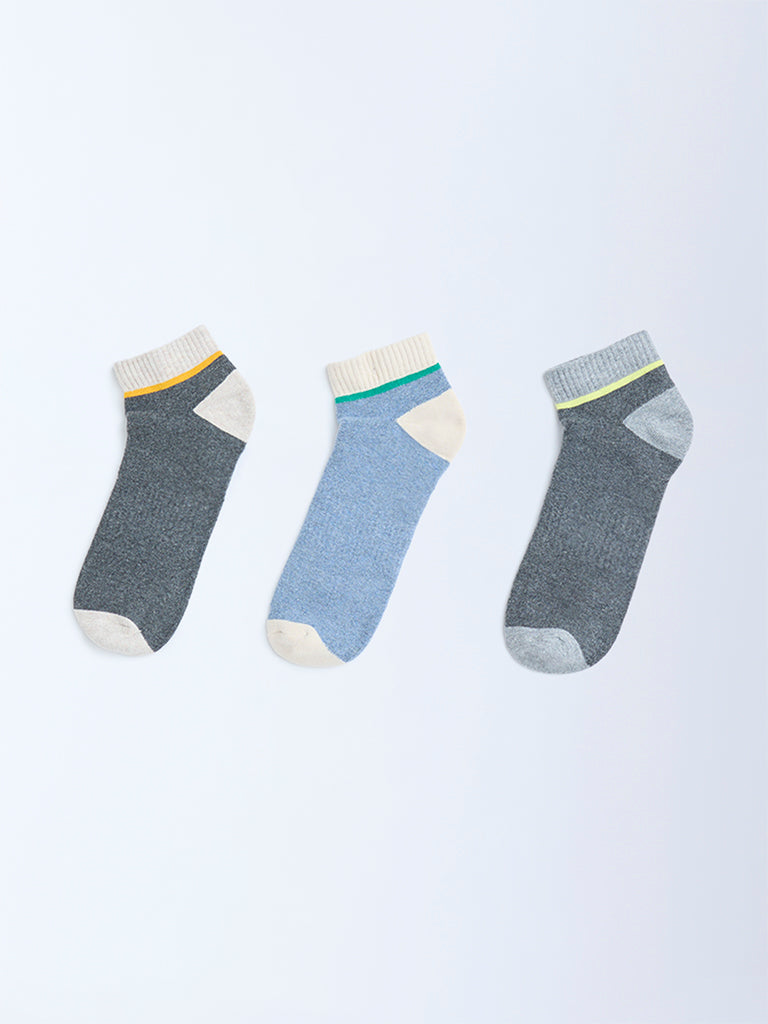 WES Lounge Multicolour Cotton-Blend Socks - Pack of 3