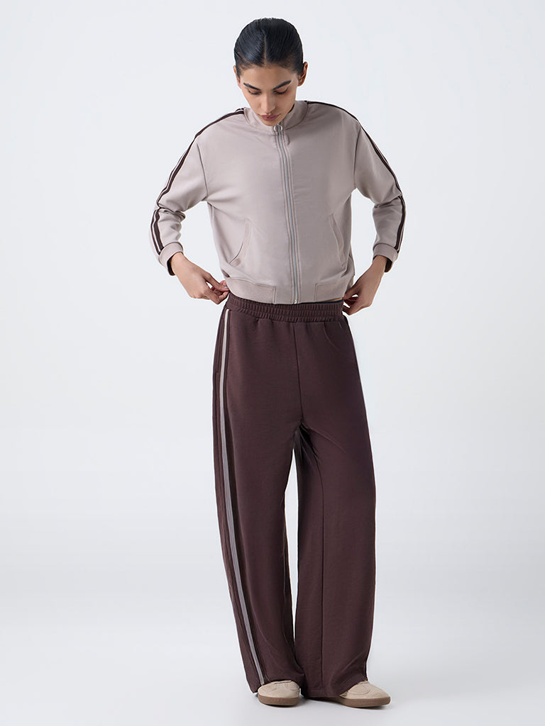 Studiofit Taupe Stripe Detailed Jacket - Image 2