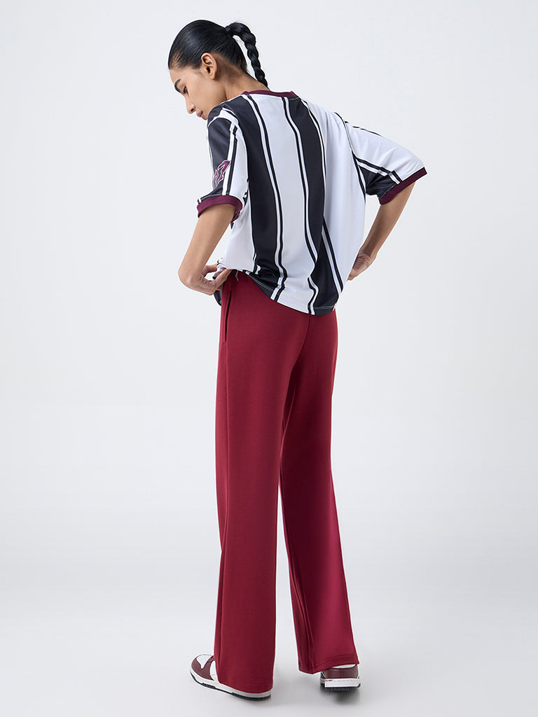 Studiofit Black Striped Jersey T-Shirt - Image 4