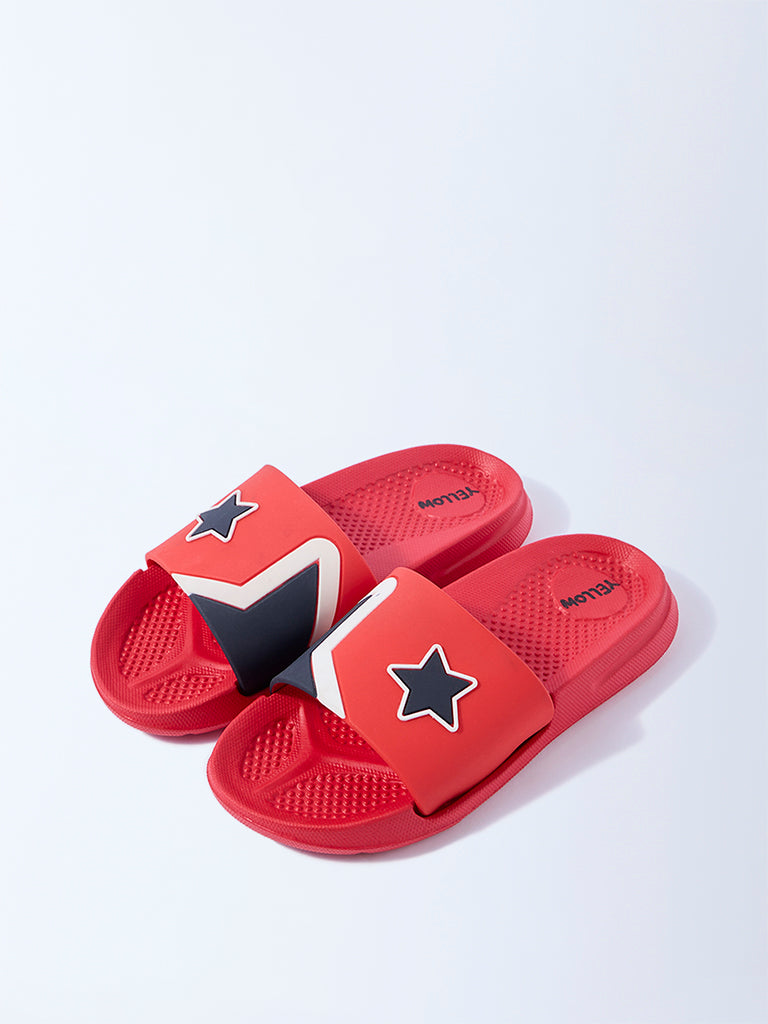 Yellow Red Star-Design Slides - Image 2