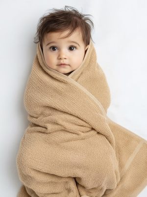 Westside Home Beige Textured Bath Towel